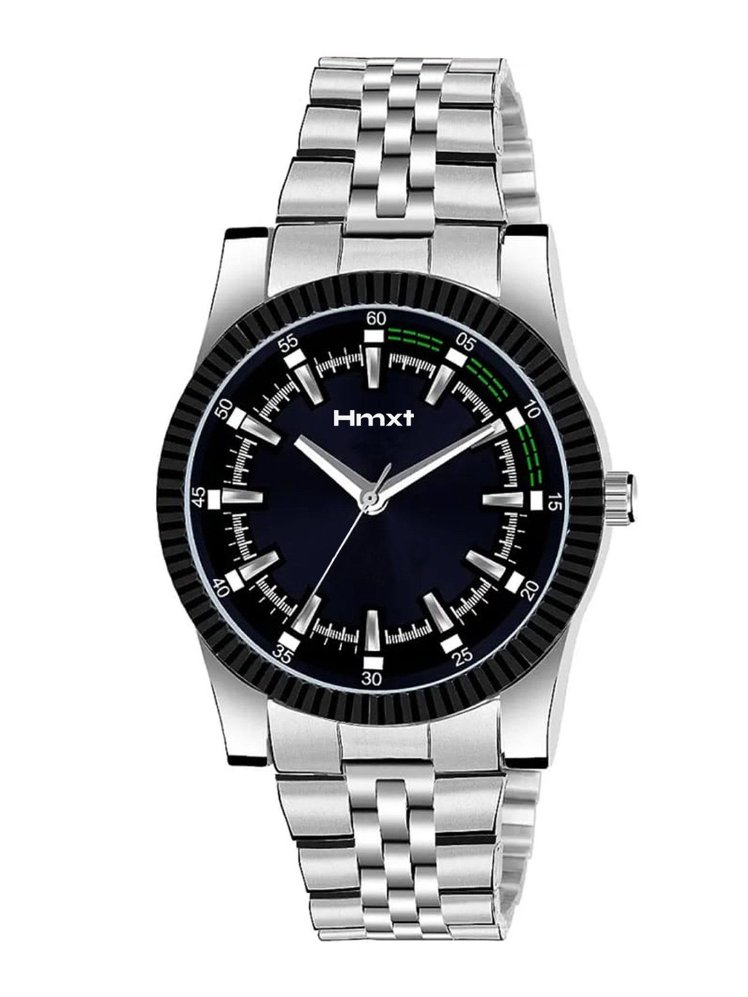HMXT Men Patterned Dial & Stainless Steel Bracelet Style Straps Analogue Watch HMXT-171