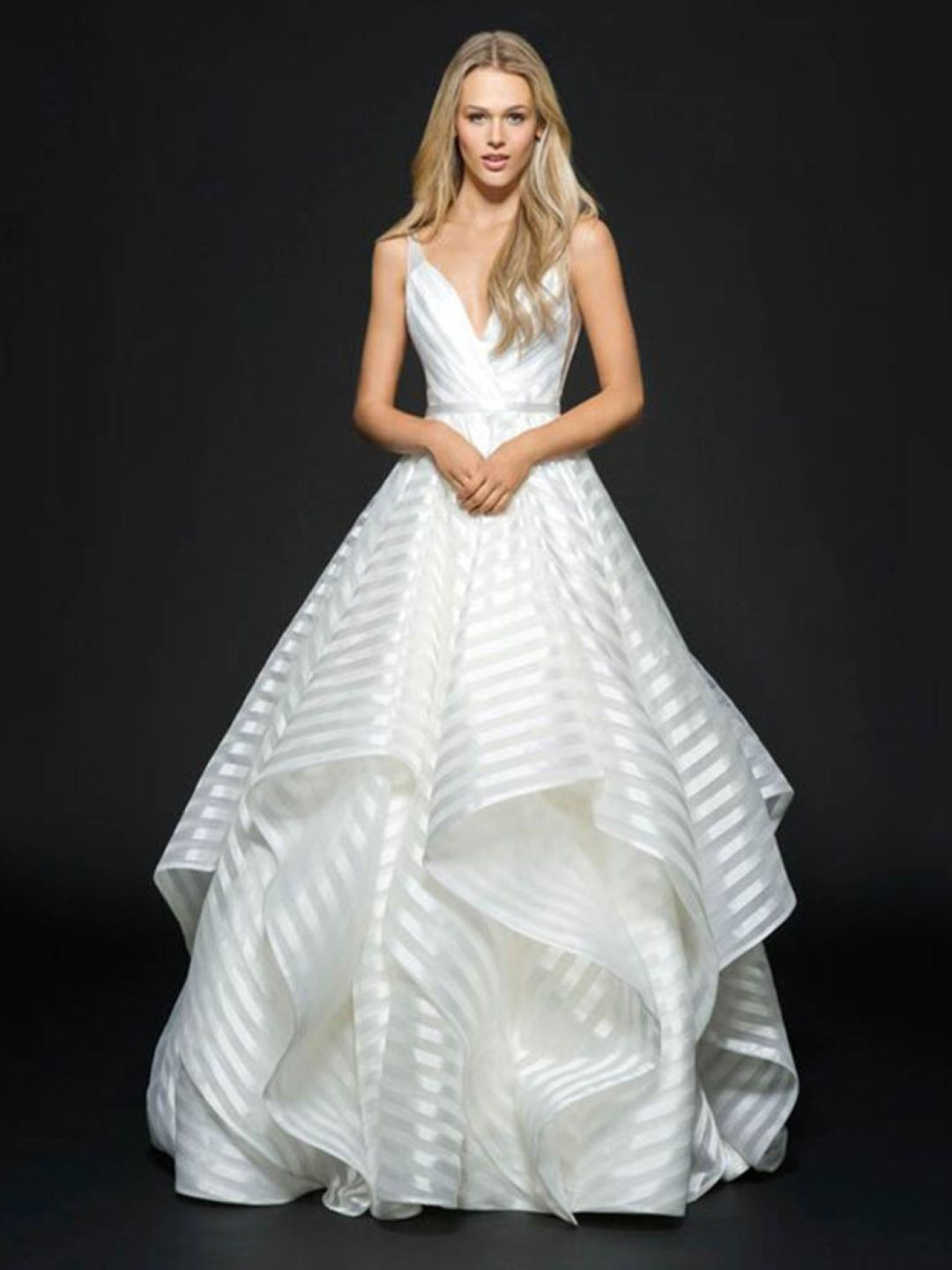 KPOP Women's V-Neck Striped Sleeveless Maxi Dress