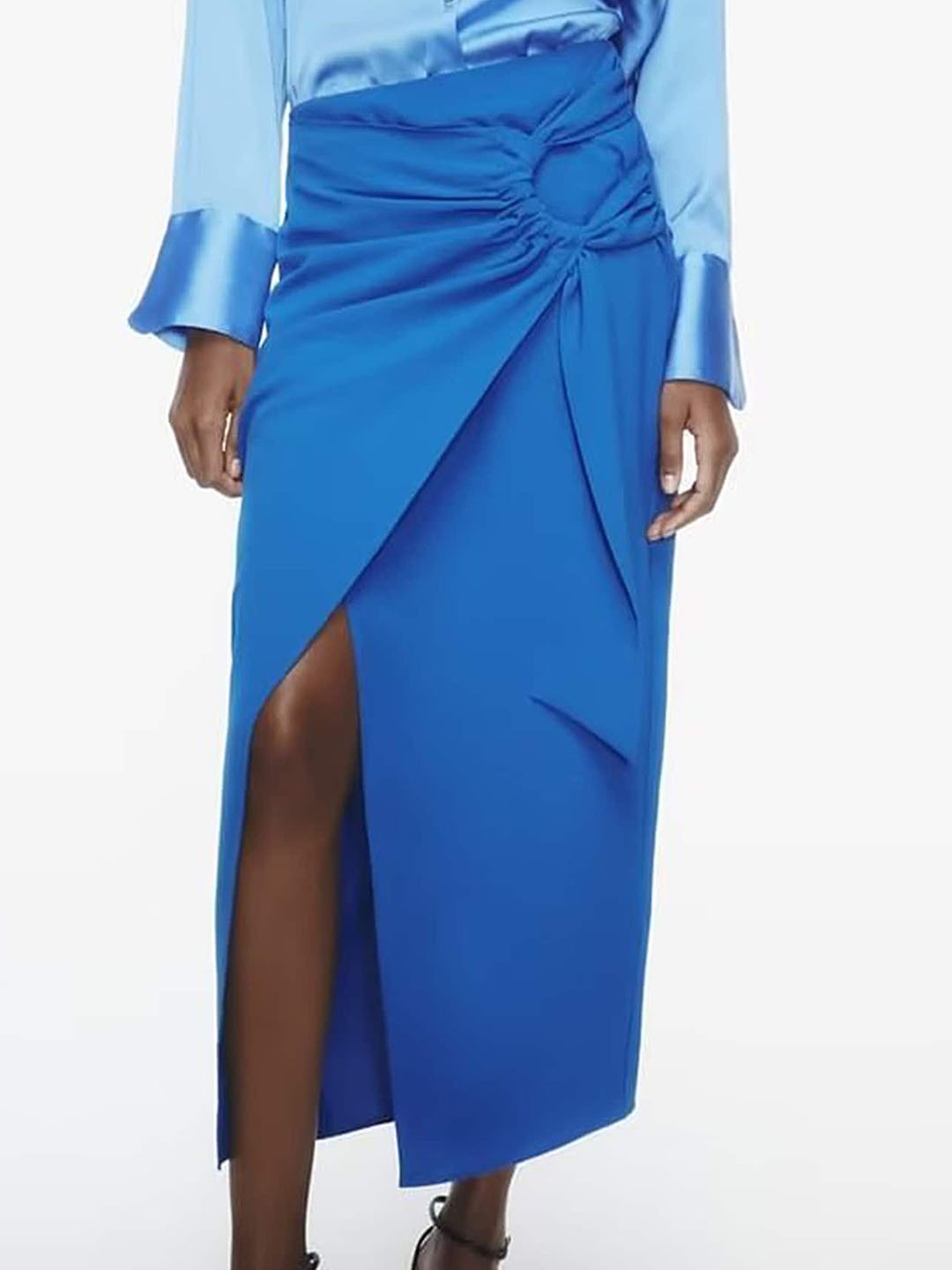 LULU & SKY High-Rise Wrap Maxi Skirt