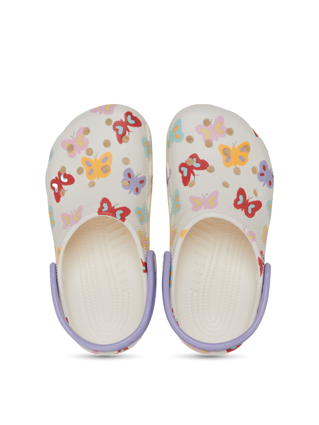 Crocs Kid Classic Butterfly Printed Croslite Clogs