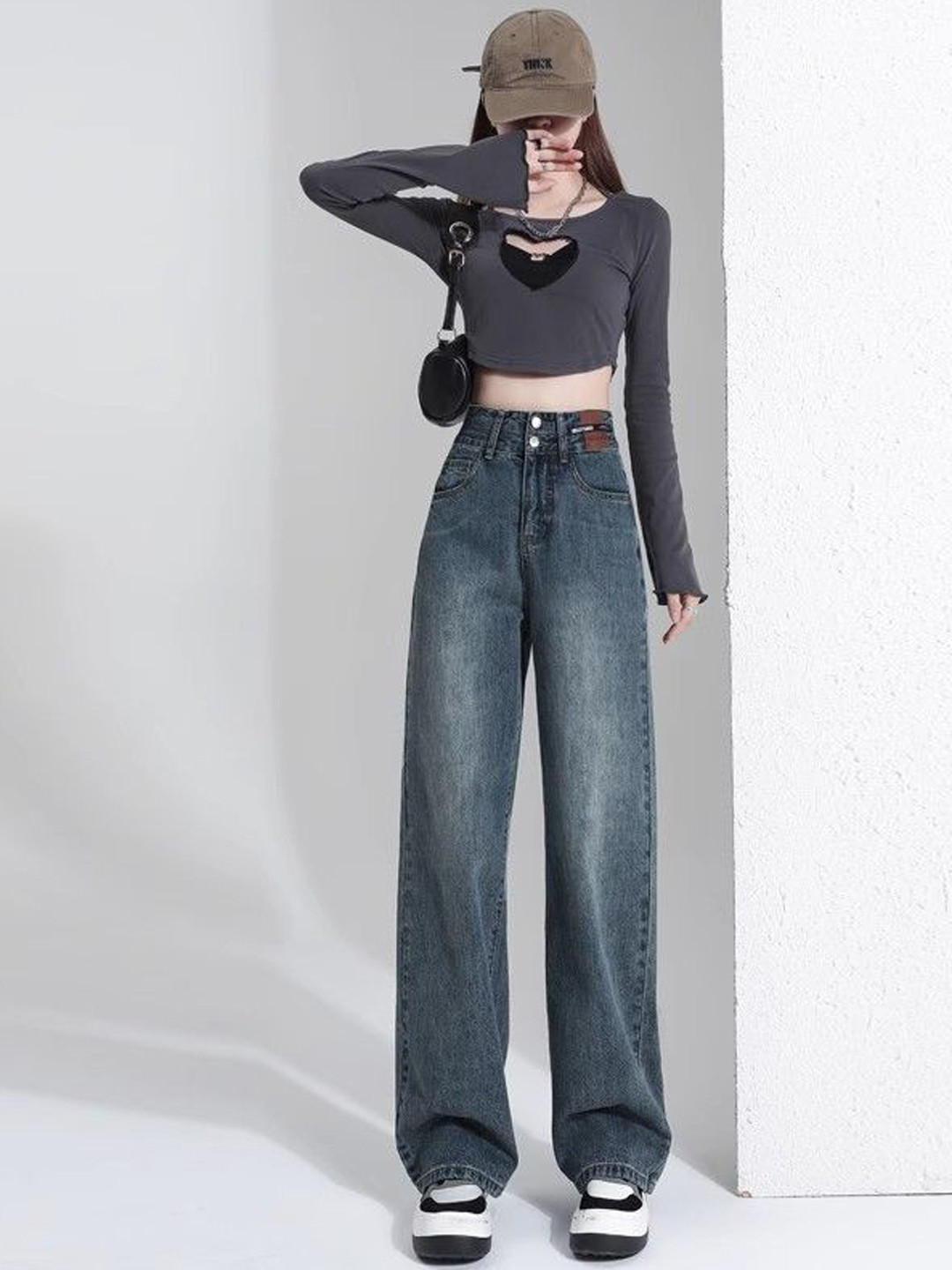 StyleCast Women Straight Fit High-Rise  Light FadeCotton Clean Look Jeans