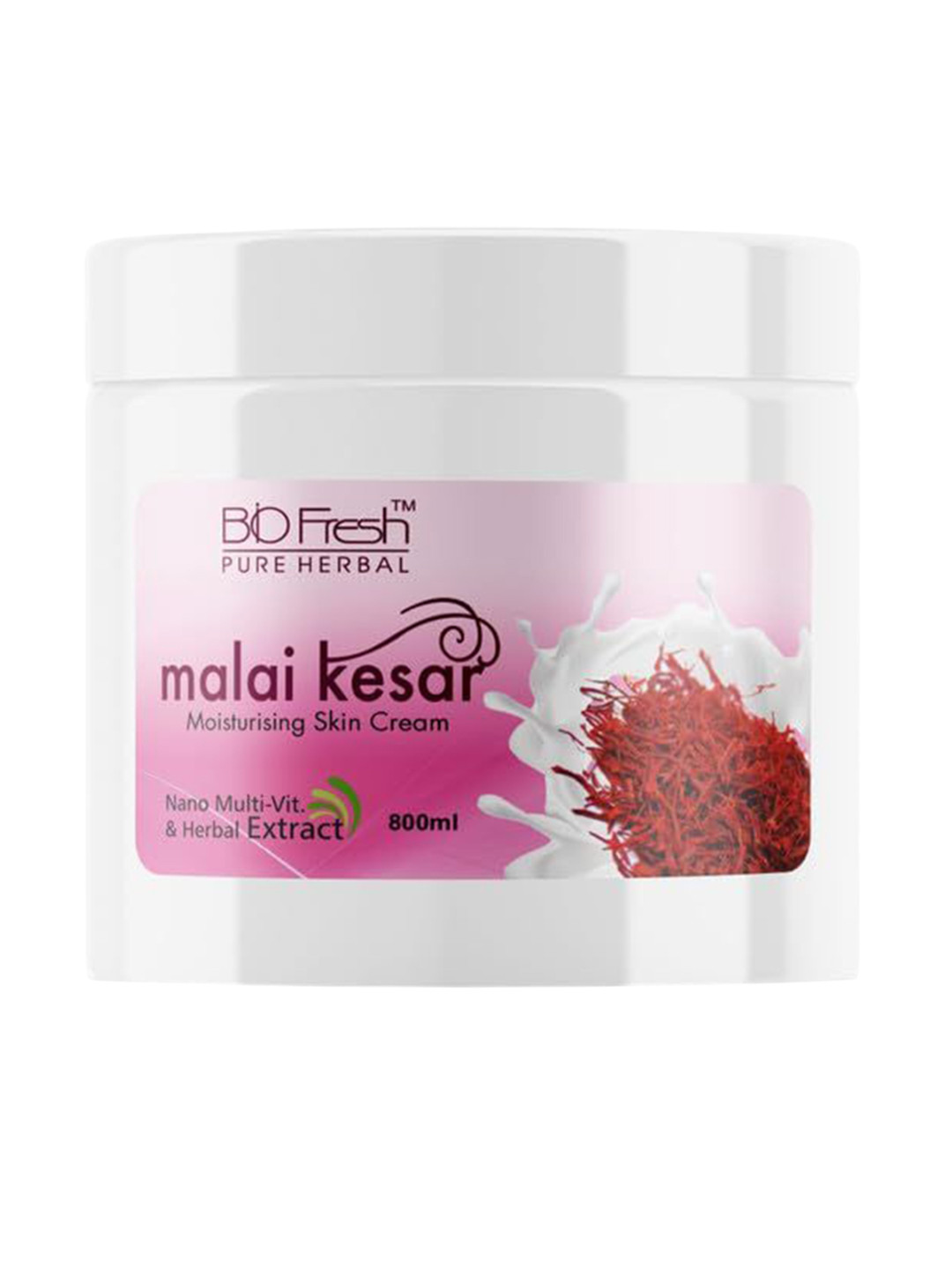 BIOFRESH Malai Kesar Moisturising Body Cream - 800 ml