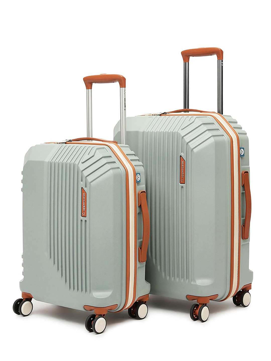 uppercase Set Of 2 Vector Textured Hard-Sided Trolley Bags