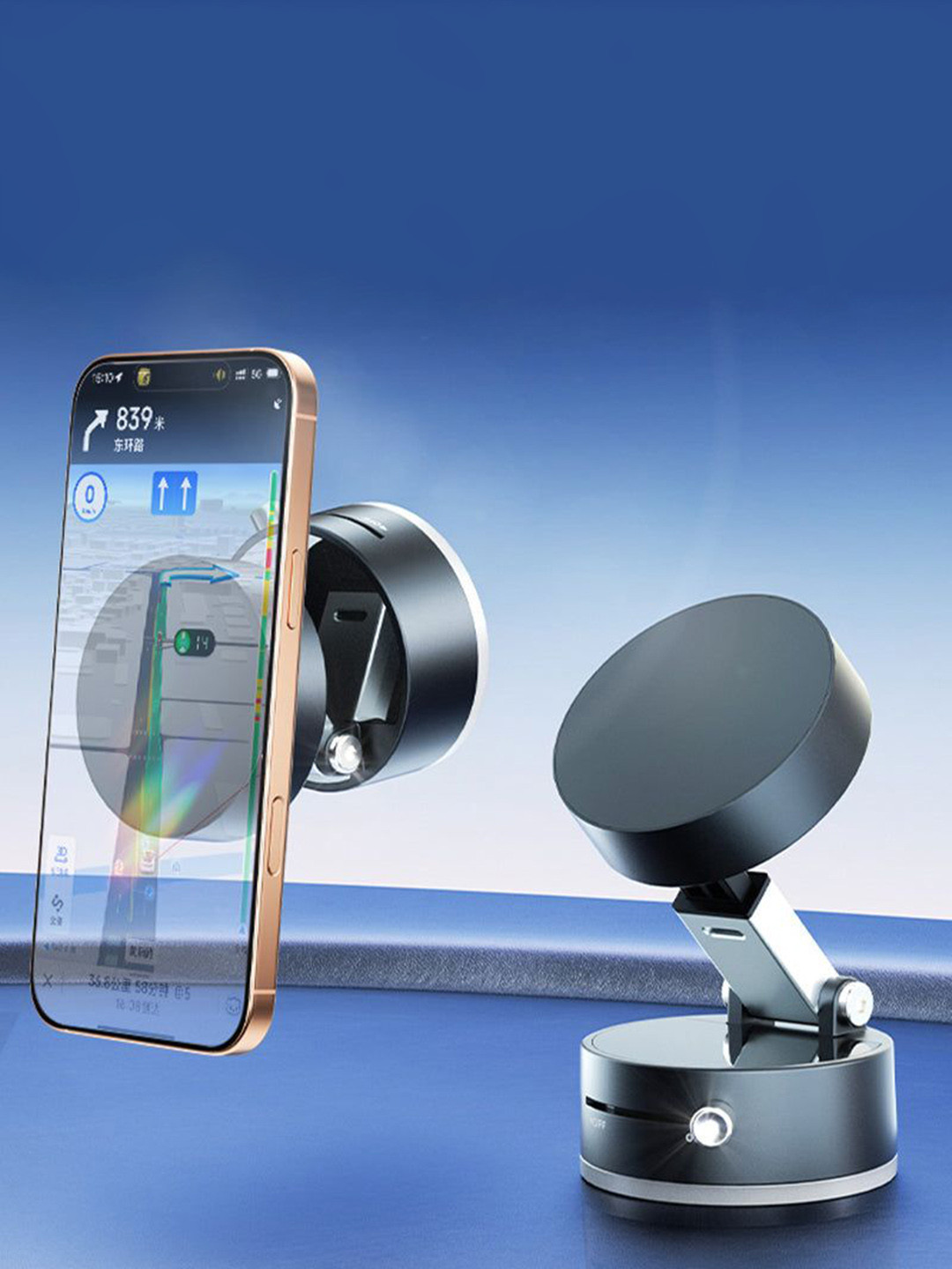 Luxury Kase Suction Cup Magnetic Phone Stand for Desk and Car iPhone 16 Pro Max