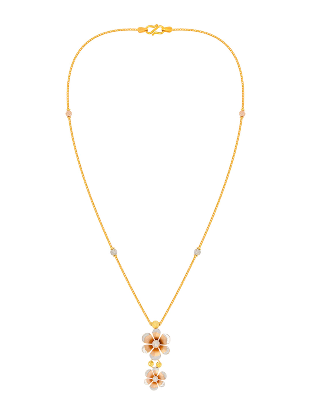 Bhima Jewels 22K BIS Hallmark 916 Purity    Floral Designed Gold Fancy Necklace