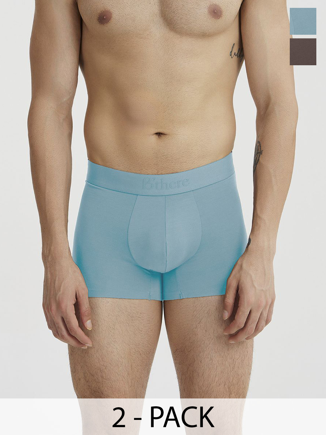 B'there Pack of 2 Seamless Modal Trunk U001_CLB_SPG