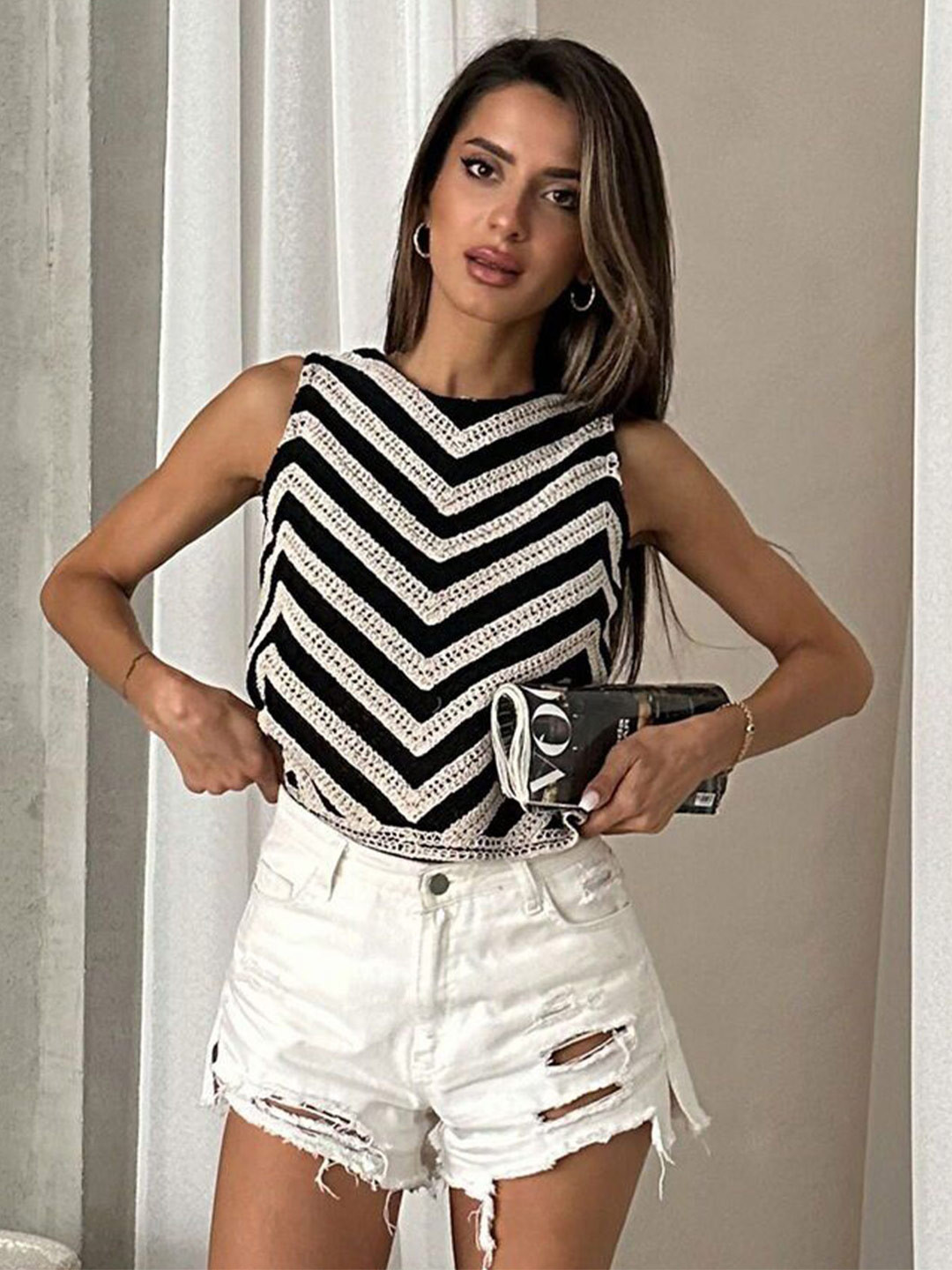 Zwankee Crochet Sleeveless Top