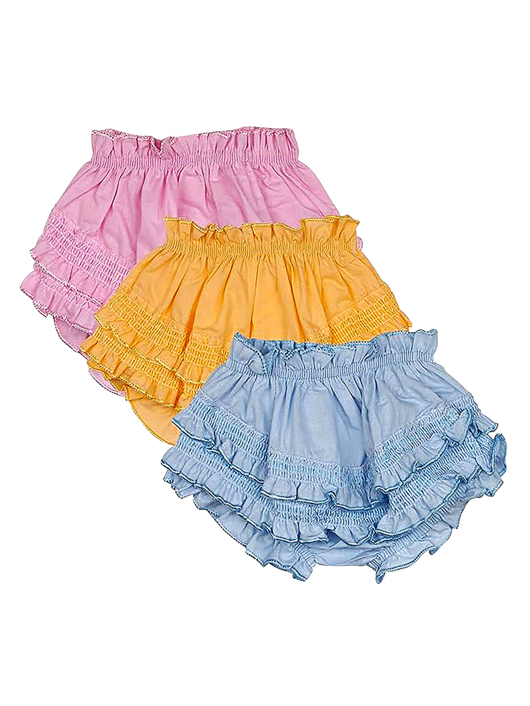 Fancy Walas Infant Girls Pack Of 3 Cotton Basic Briefs FW330_Multi_XL_PK03.