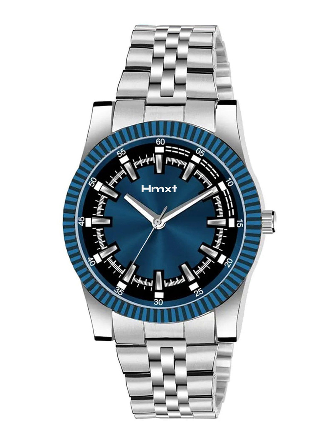 HMXT Men Patterned Dial & Stainless Steel Bracelet Style Straps Analogue Watch HMXT-172