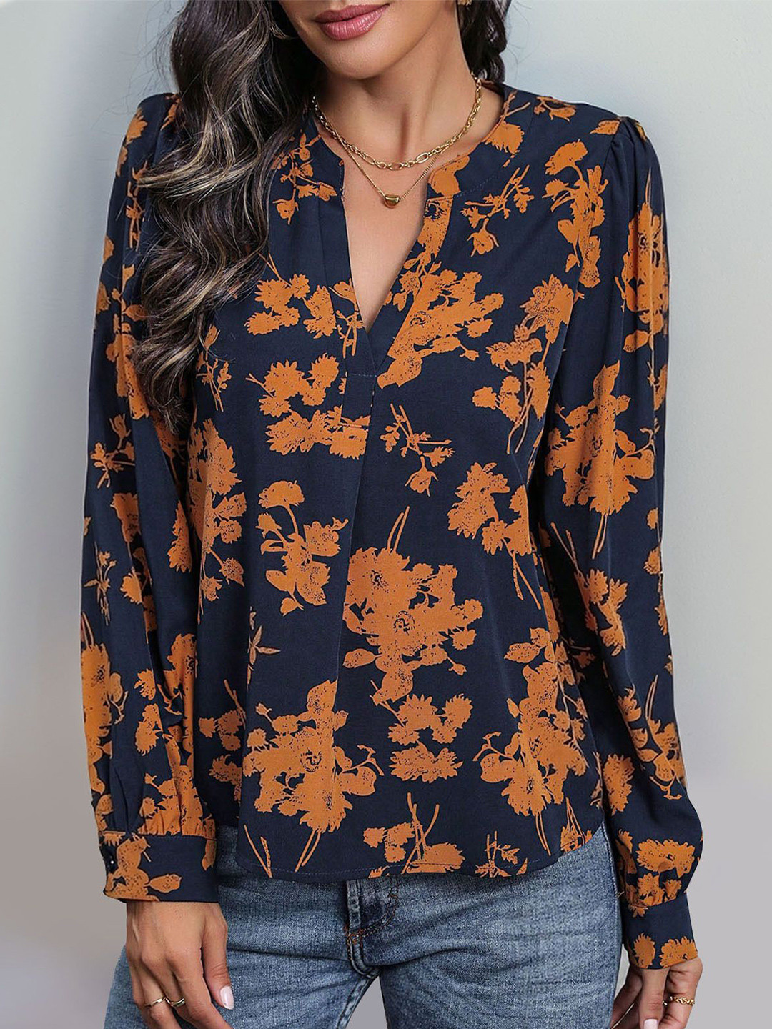 StyleCast x Revolte Women Floral V-Neck Top