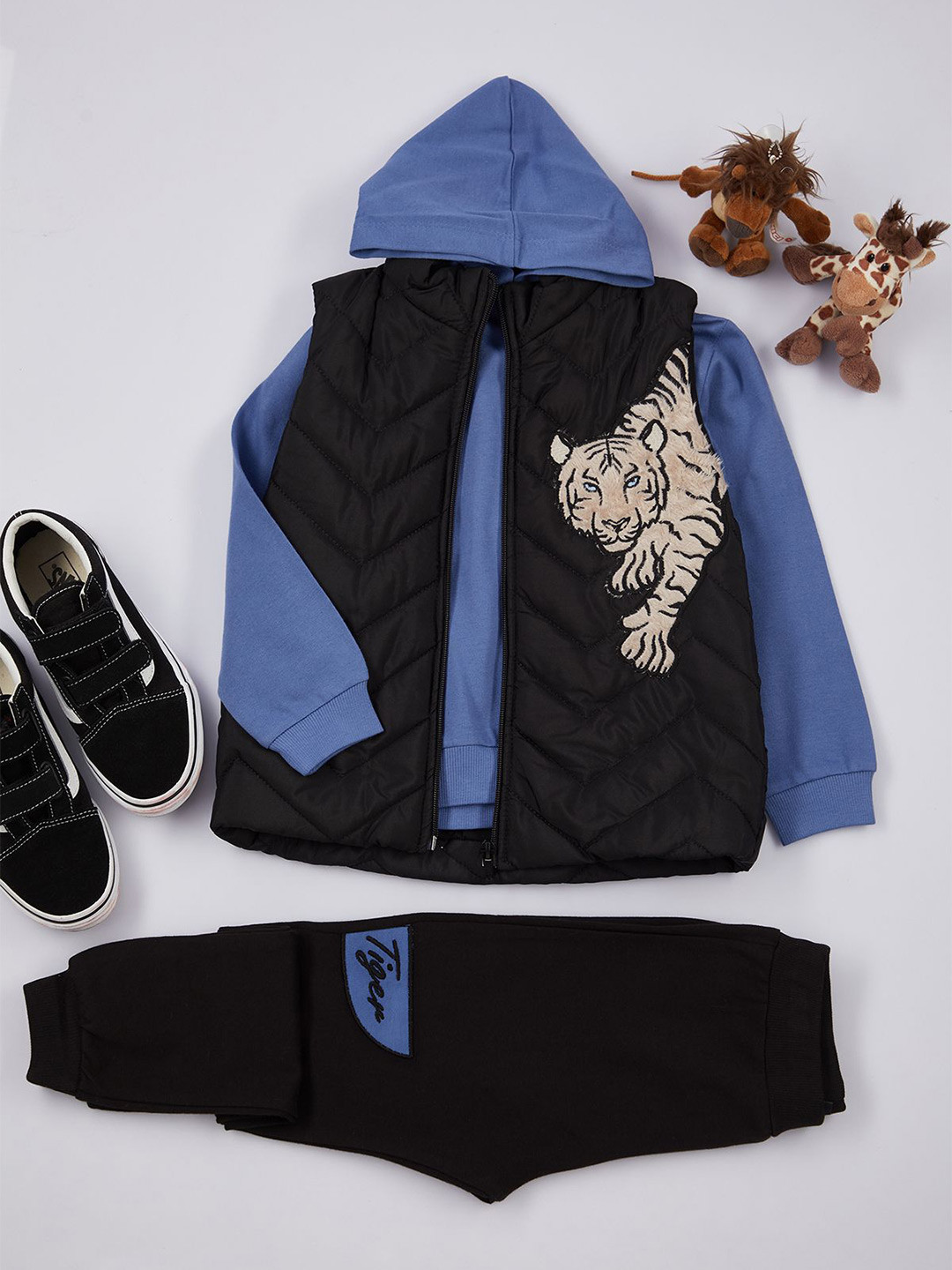 Trendyol Boys Hooded Sweatshirt With Jogger & Jacket