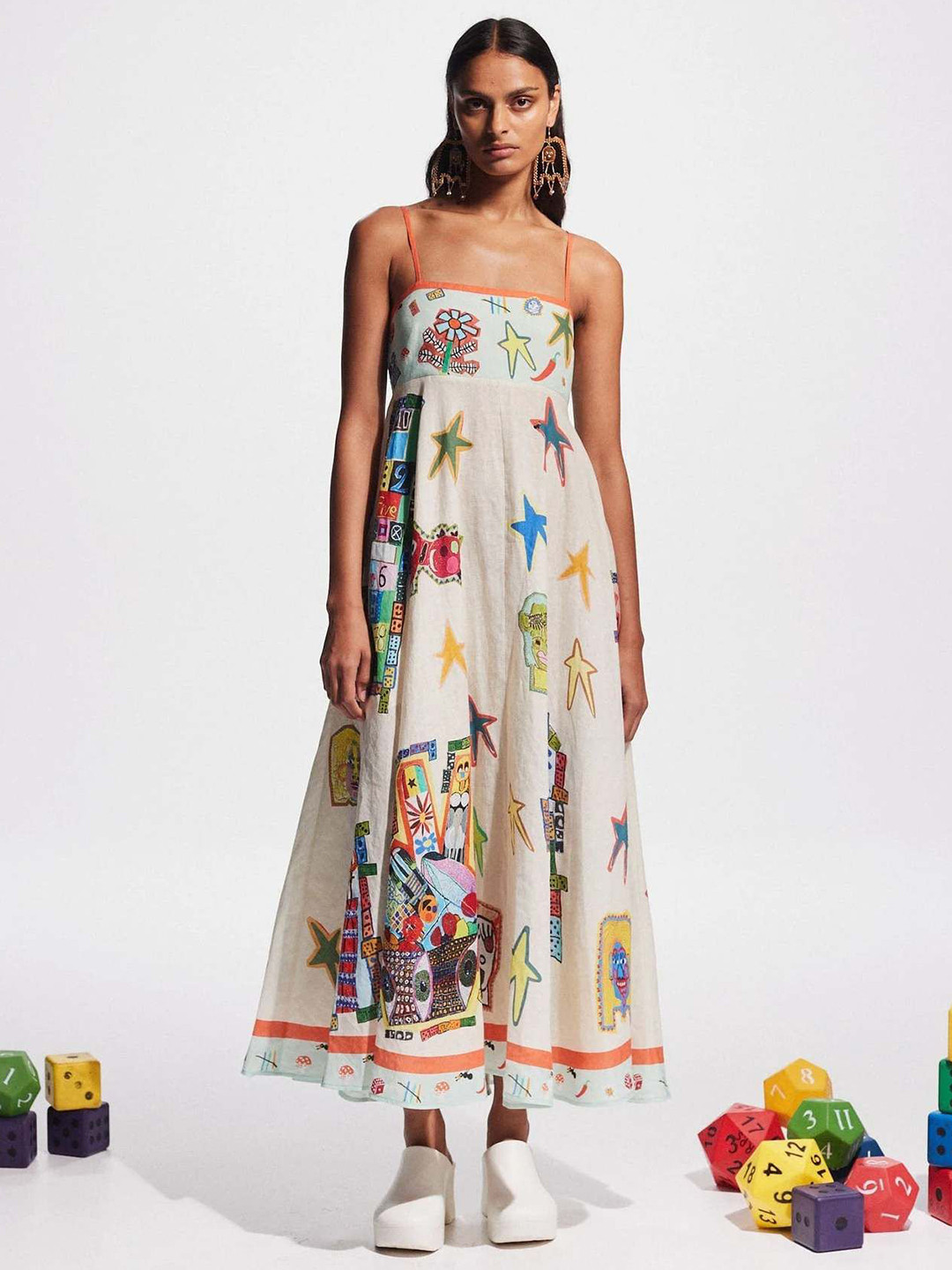 StyleCast x Revolte Graphic Print Maxi Dress