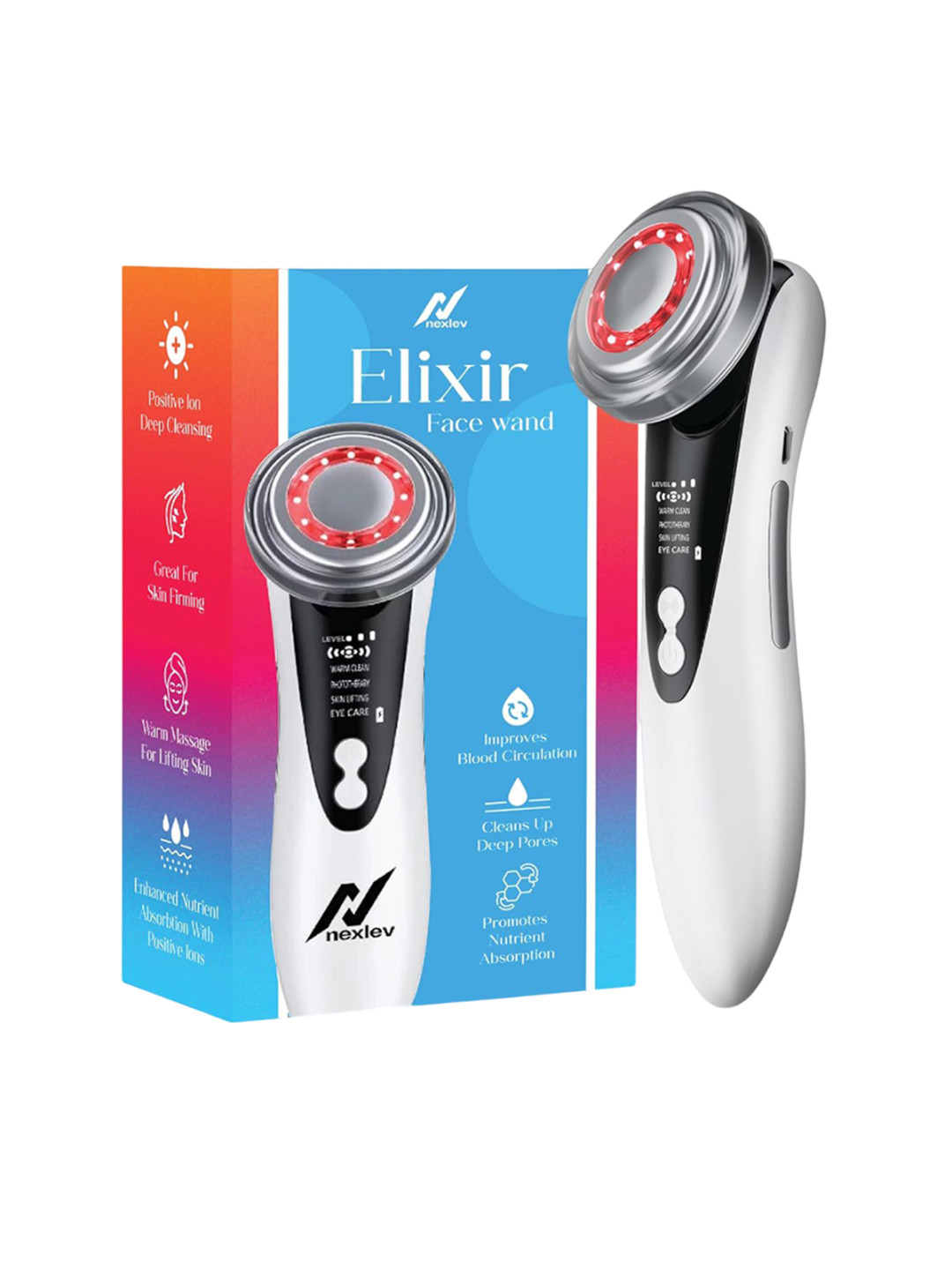 NexLev Cordless Face Wand Massager For Blood Circulation