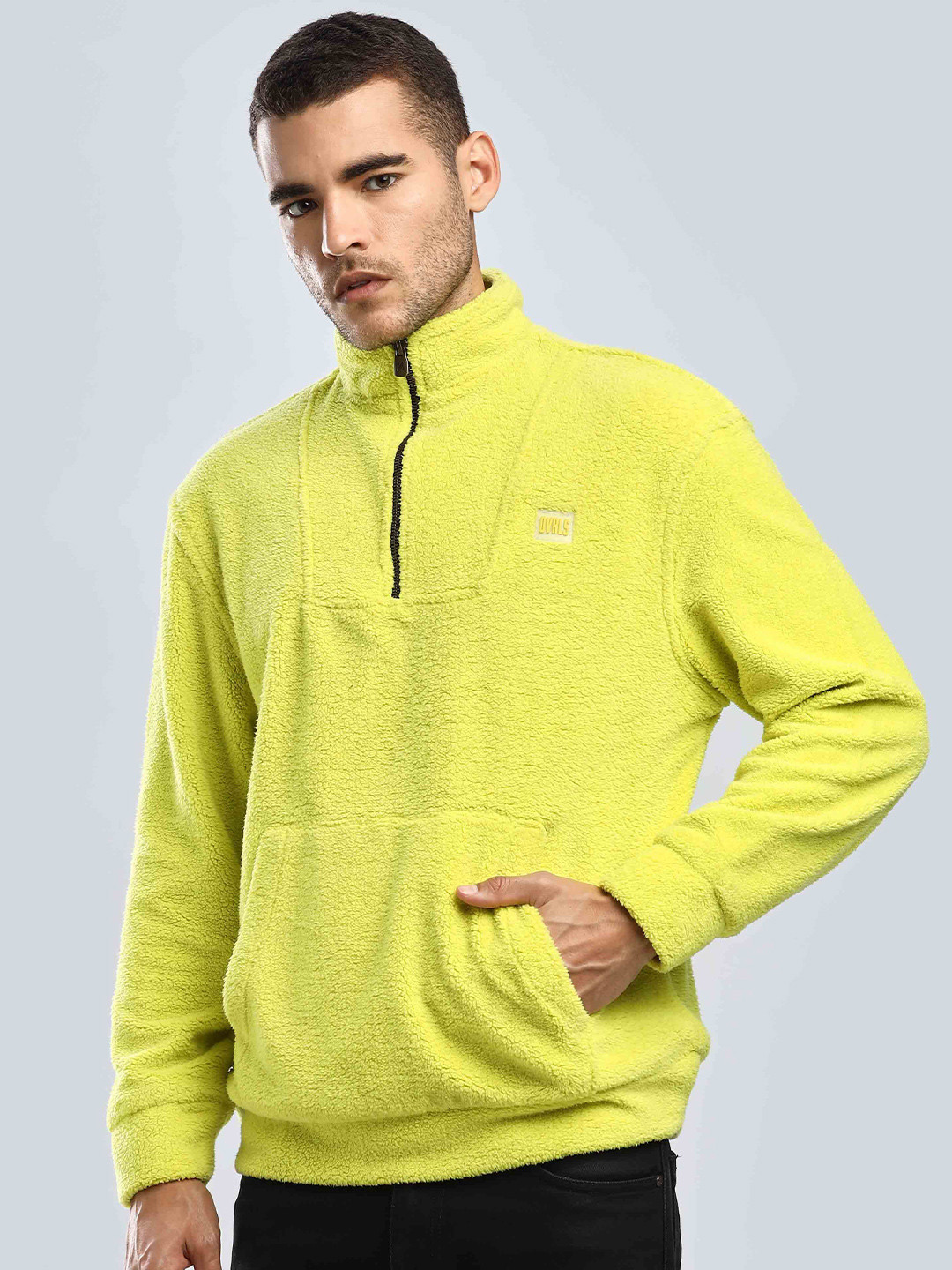 Overlays Men Artic Lime Sherpa Sweatshirt