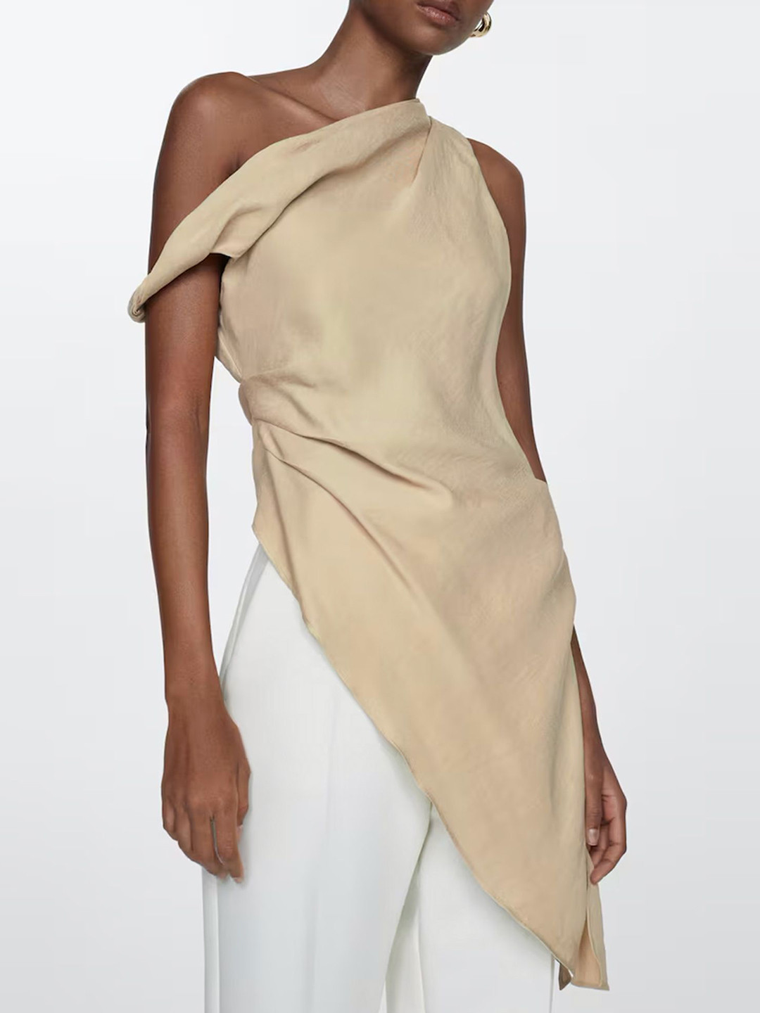 LULU & SKY One Shoulder Longline Top