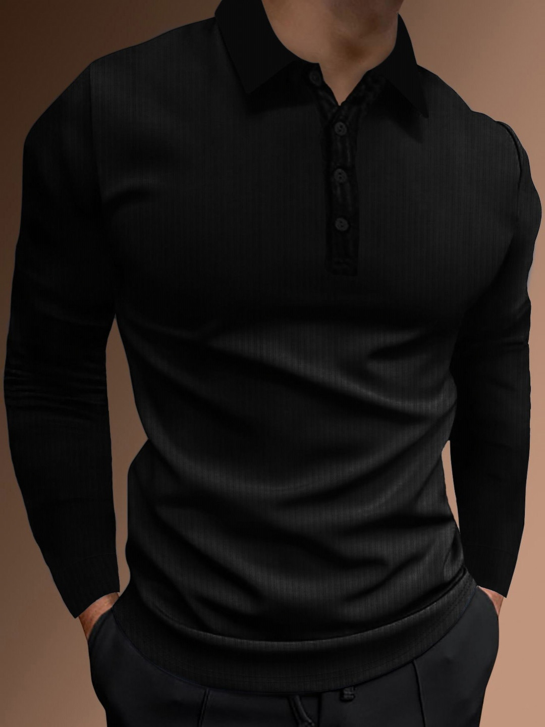 StyleCast x Revolte Men Solid Polo Collar T-shirt