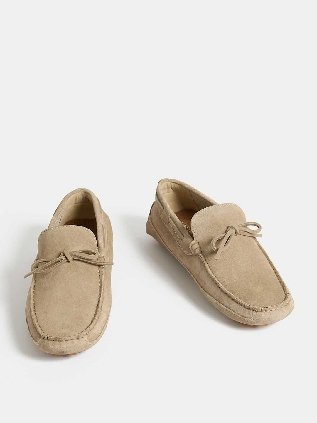 Marks & Spencer Men Woven Design Tassels Suede Loafers Casual Shoes