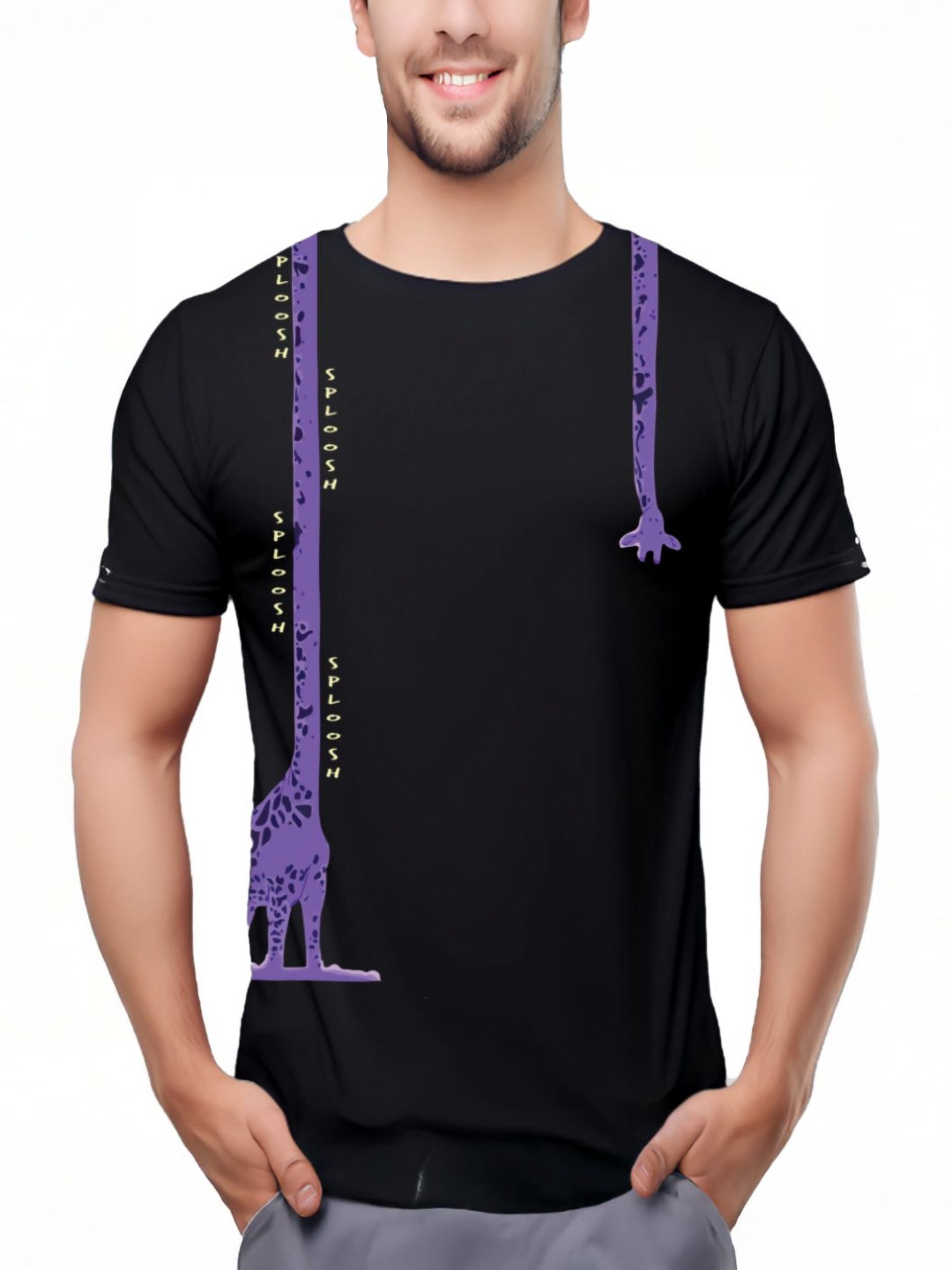 SPLOOSH Giraffing Around Printed Supima Cotton T-shirt