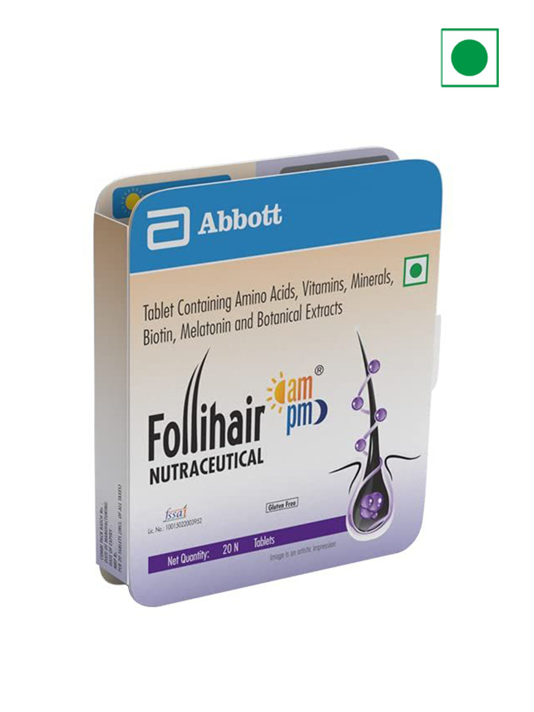 Follihair Keratin Production Am Pm Tablets - 20 Tablets