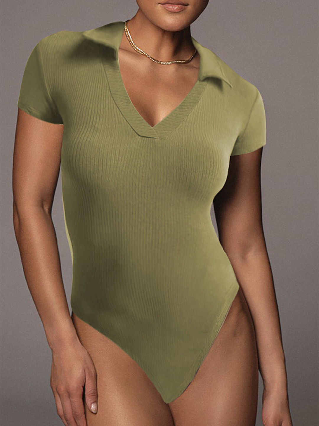 LULU & SKY Ribbed Seamless Bodysuit