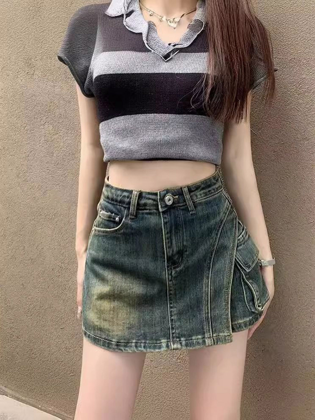StyleCast Women Pure Cotton A-Line Mini Skirts