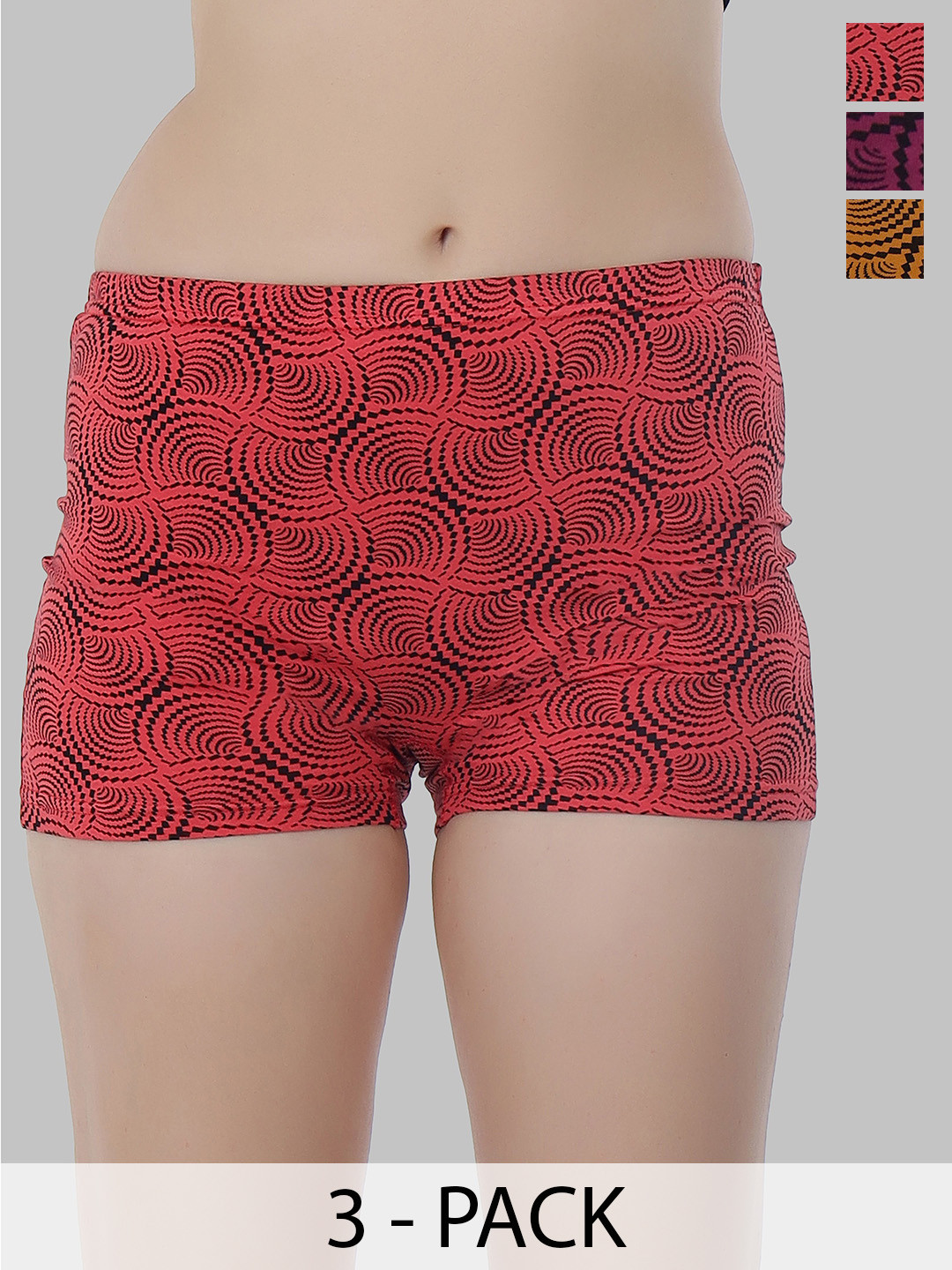 SELFCARE Pack Of 3 Printed Boyshorts Briefs SN3494