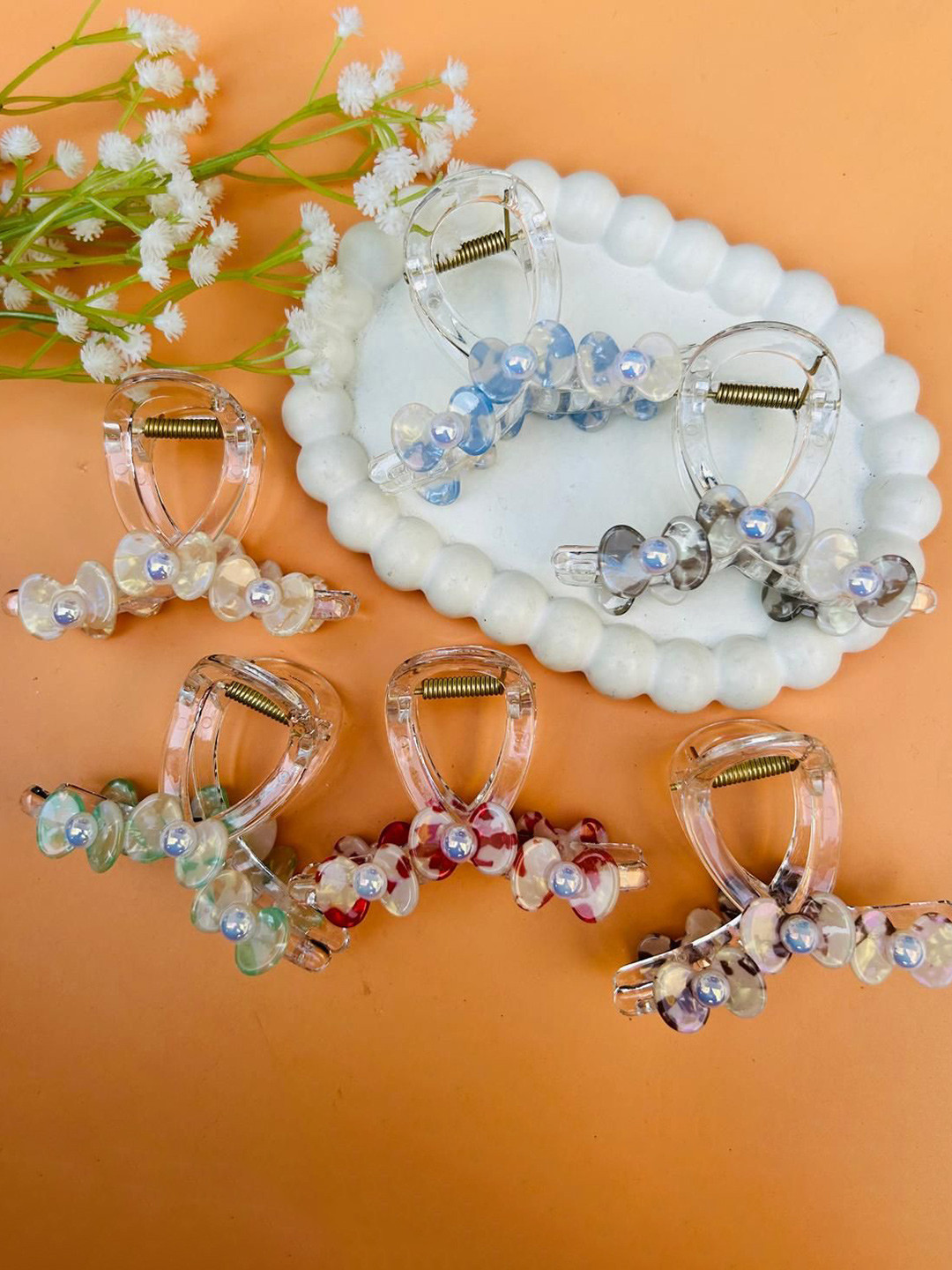Radhya Accessories Women Bofeini Acrylic Hair Claw Clips