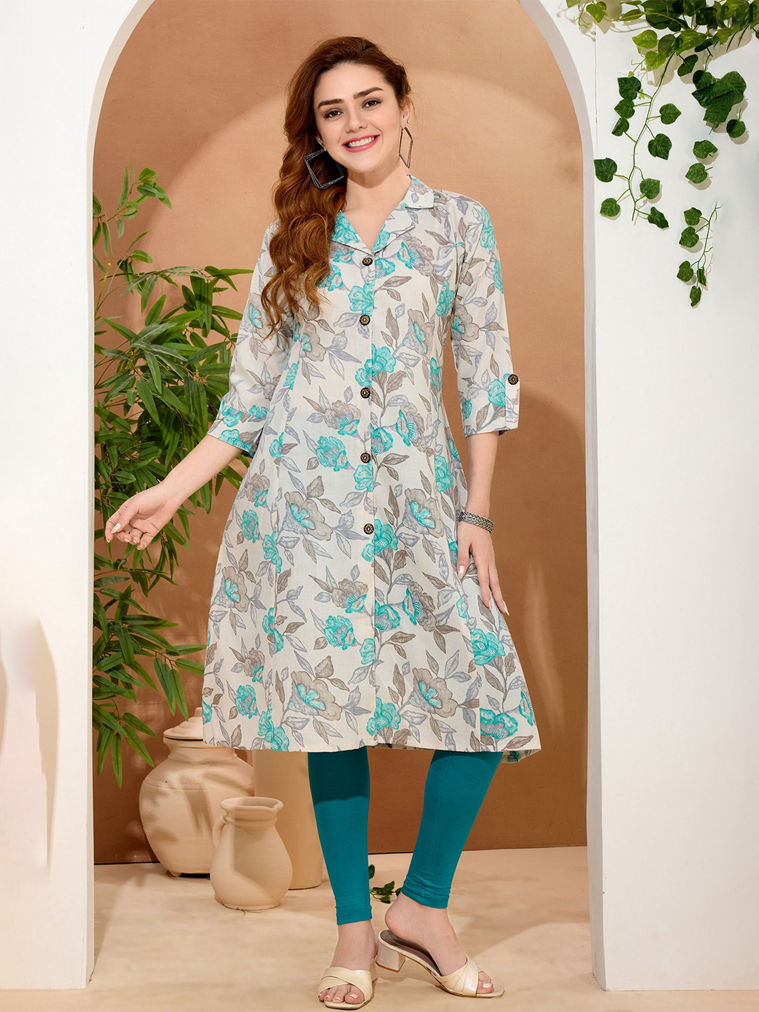 Meher Impex Floral Printed A-line Kurta