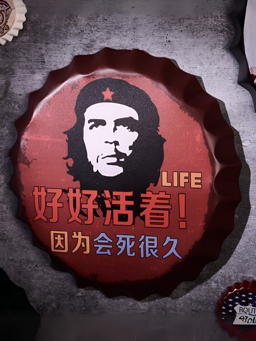 eazy wagon Bottle Caps sign - Hastala chinese Metal Matte Hall Signs and Plaques-14In