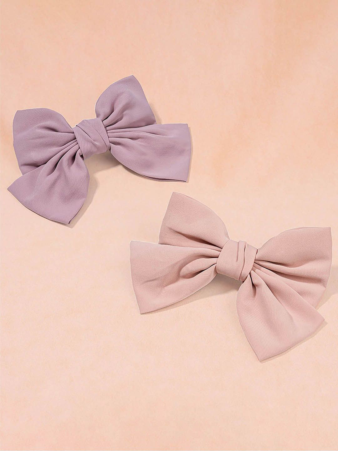 HAIR DRAMA CO. Set of 2 Assorted Satin Ribbon Hair Bows