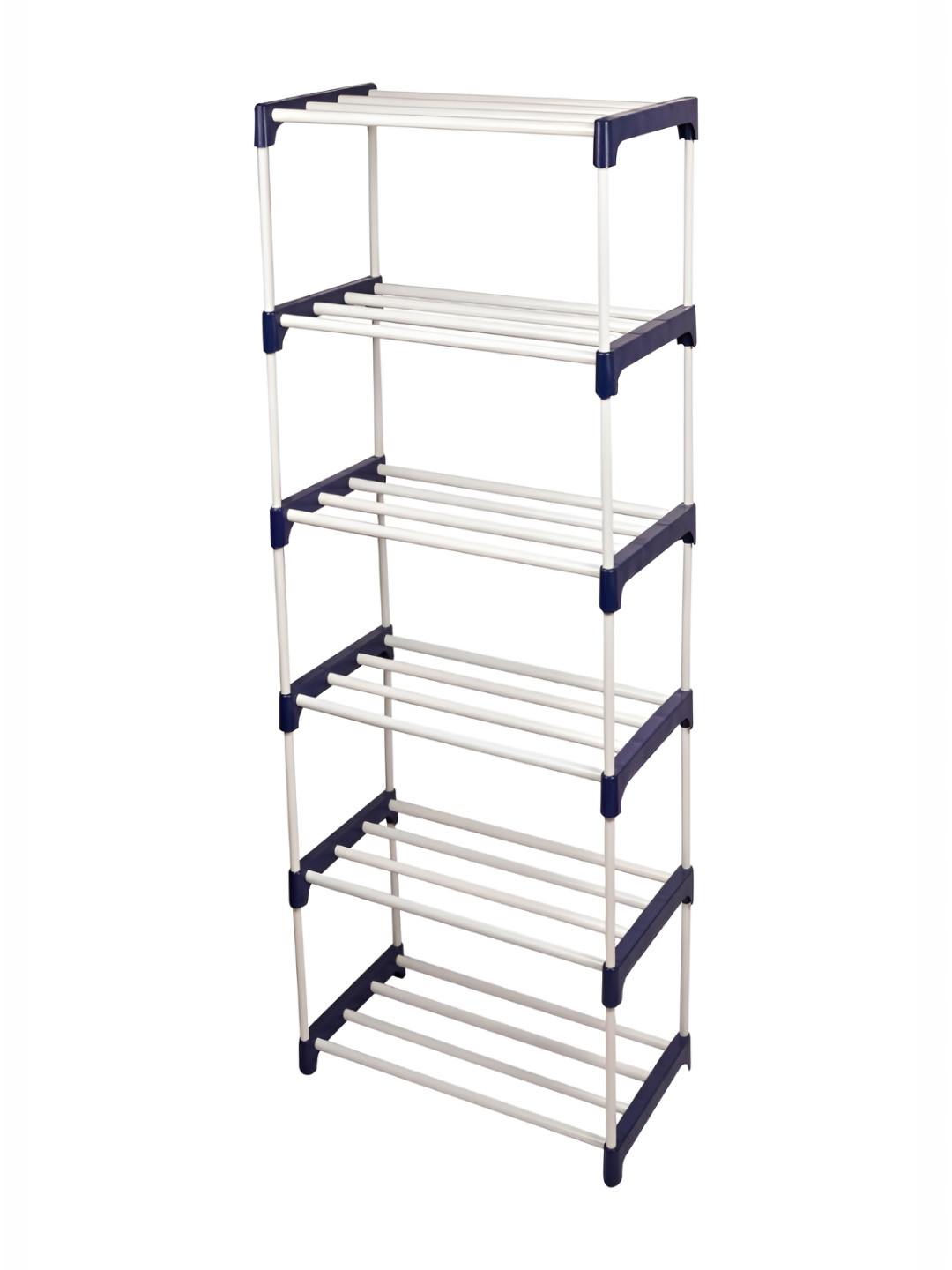 NOVATIC White & Blue Multi-Purpose Free Standing Book Shelf