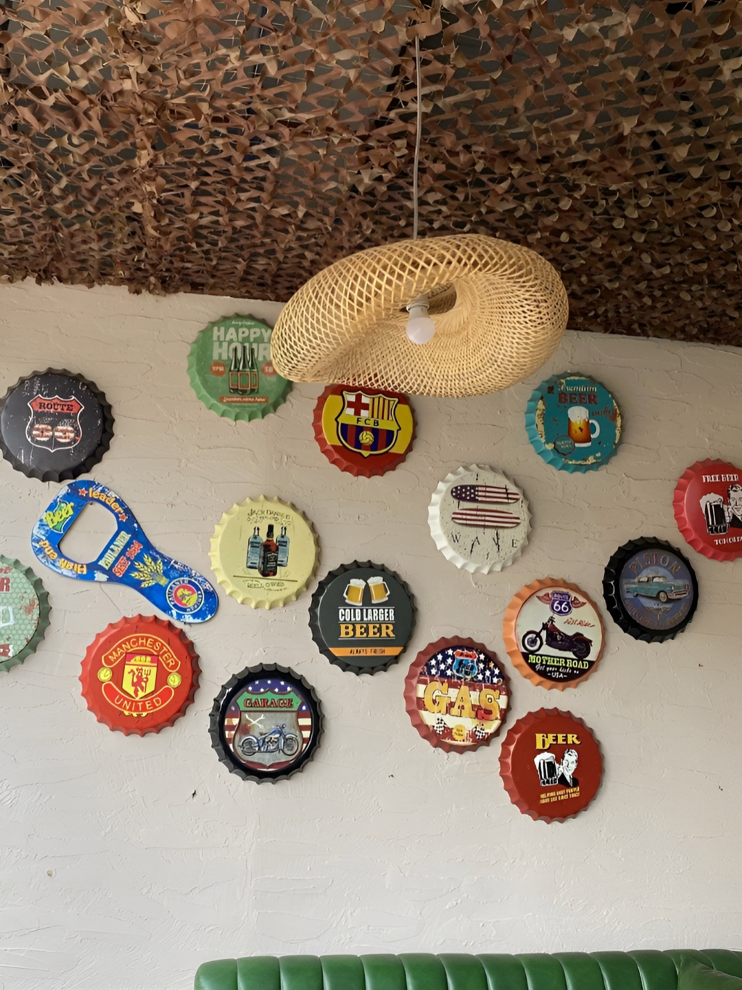 eazy wagon Bottle Caps sign - Football Beer Metal Matte Hall Signs and Plaques-14In