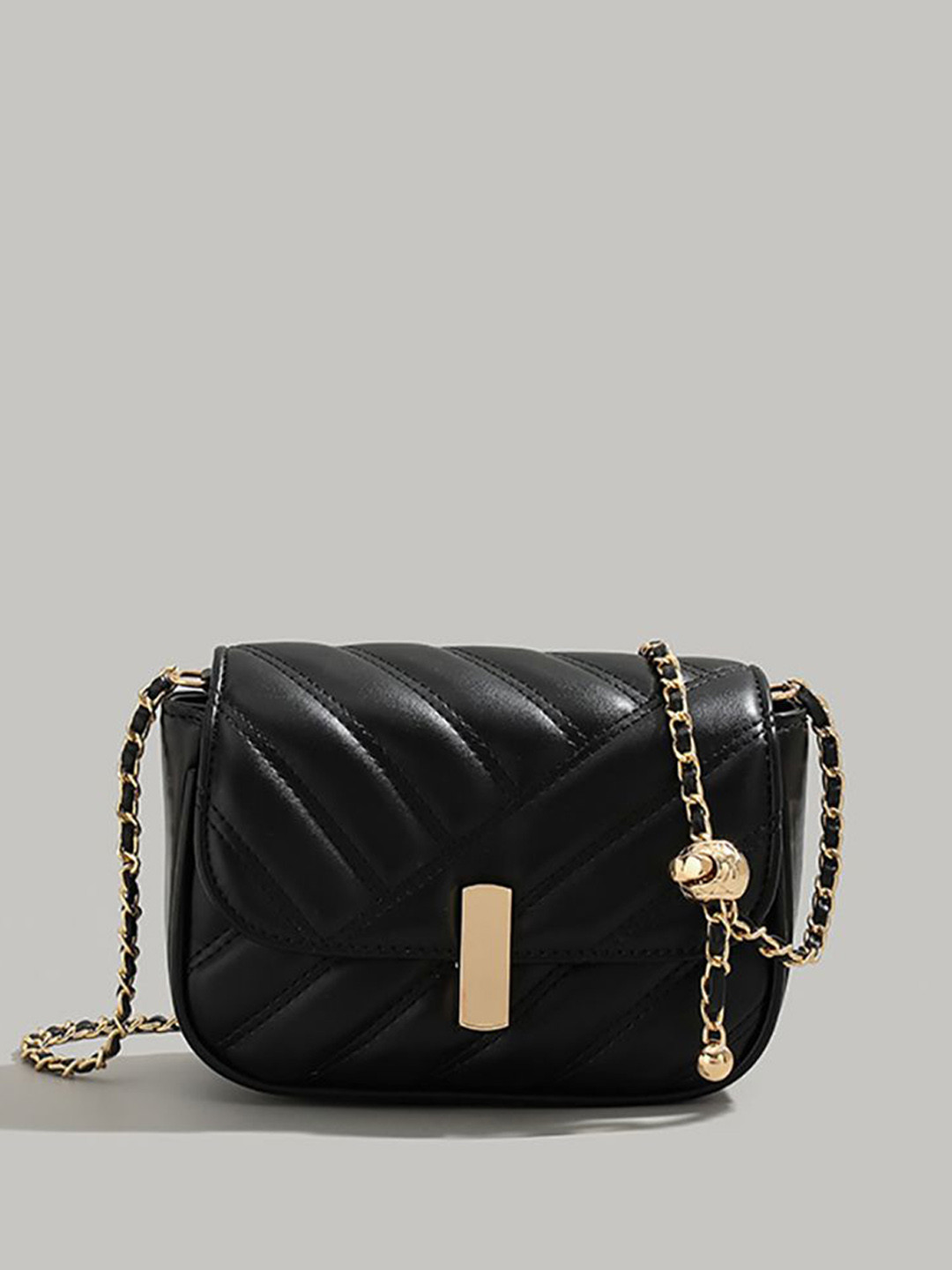StyleCast x Revolte Women Textured Swagger Sling Bag