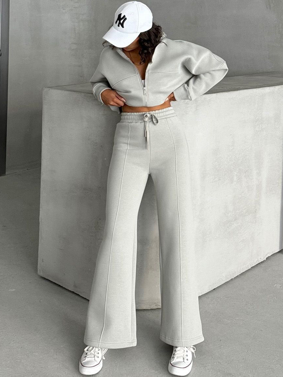 Zwankee Hight Neck Top With Trousers Co-Ords