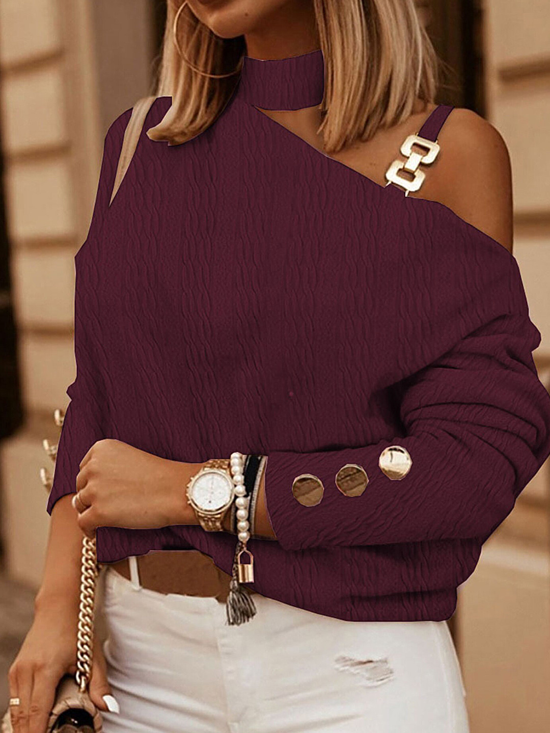 LULU & SKY Choker Neck Top