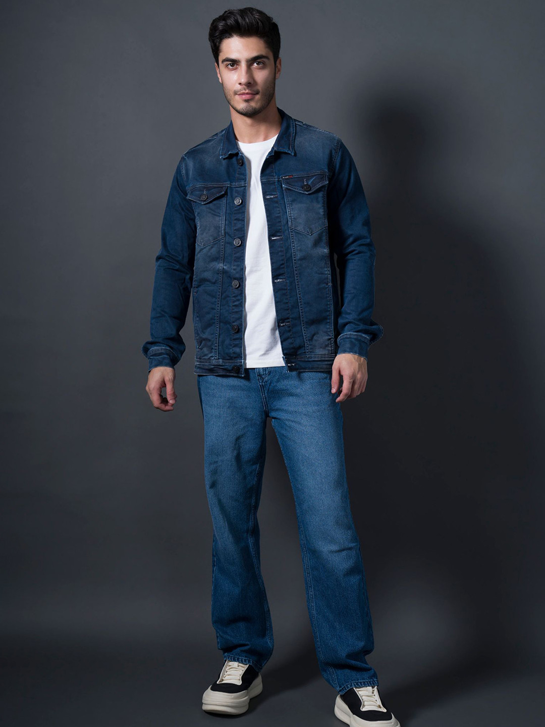 nostrum Washed Cotton Denim Jacket