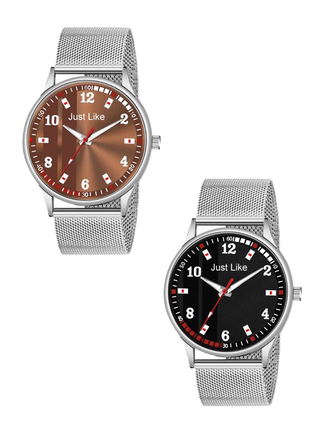 JUST LIKE Men Dial & Stainless Steel Analogue Watch 1003 All Slim Sefar