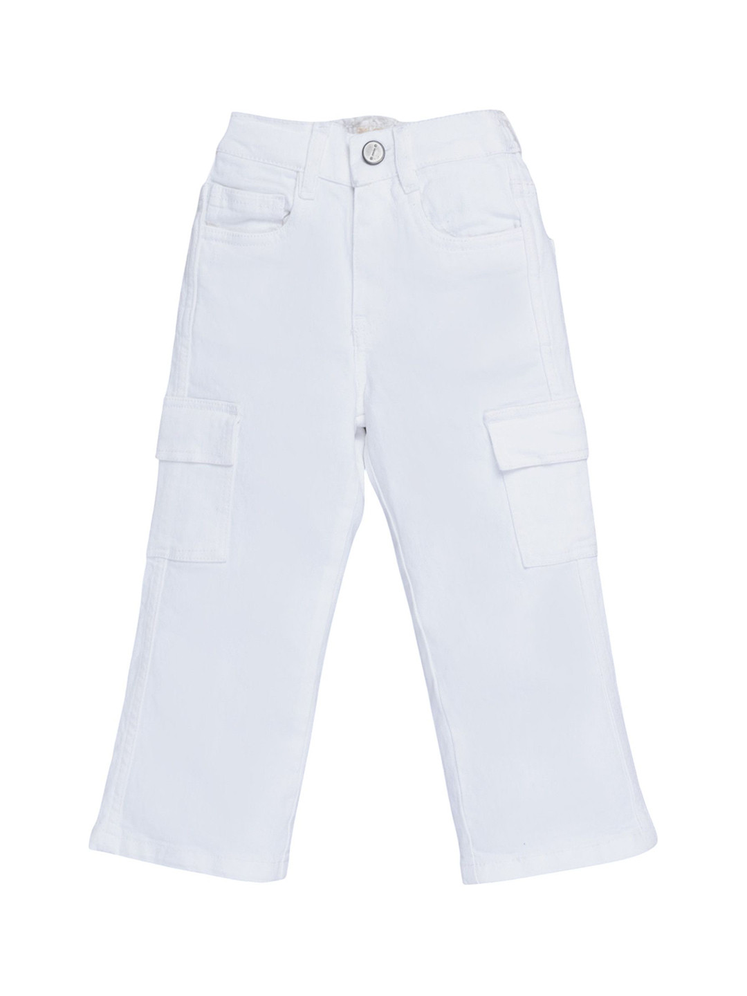 YK Girls Flared Low-Rise Slash Knee Stretchable Jeans