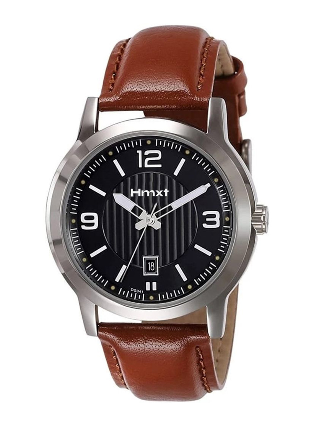 HMXT Men Textured Dial & Leather Straps Reset Time Analogue Watch HMXT-93