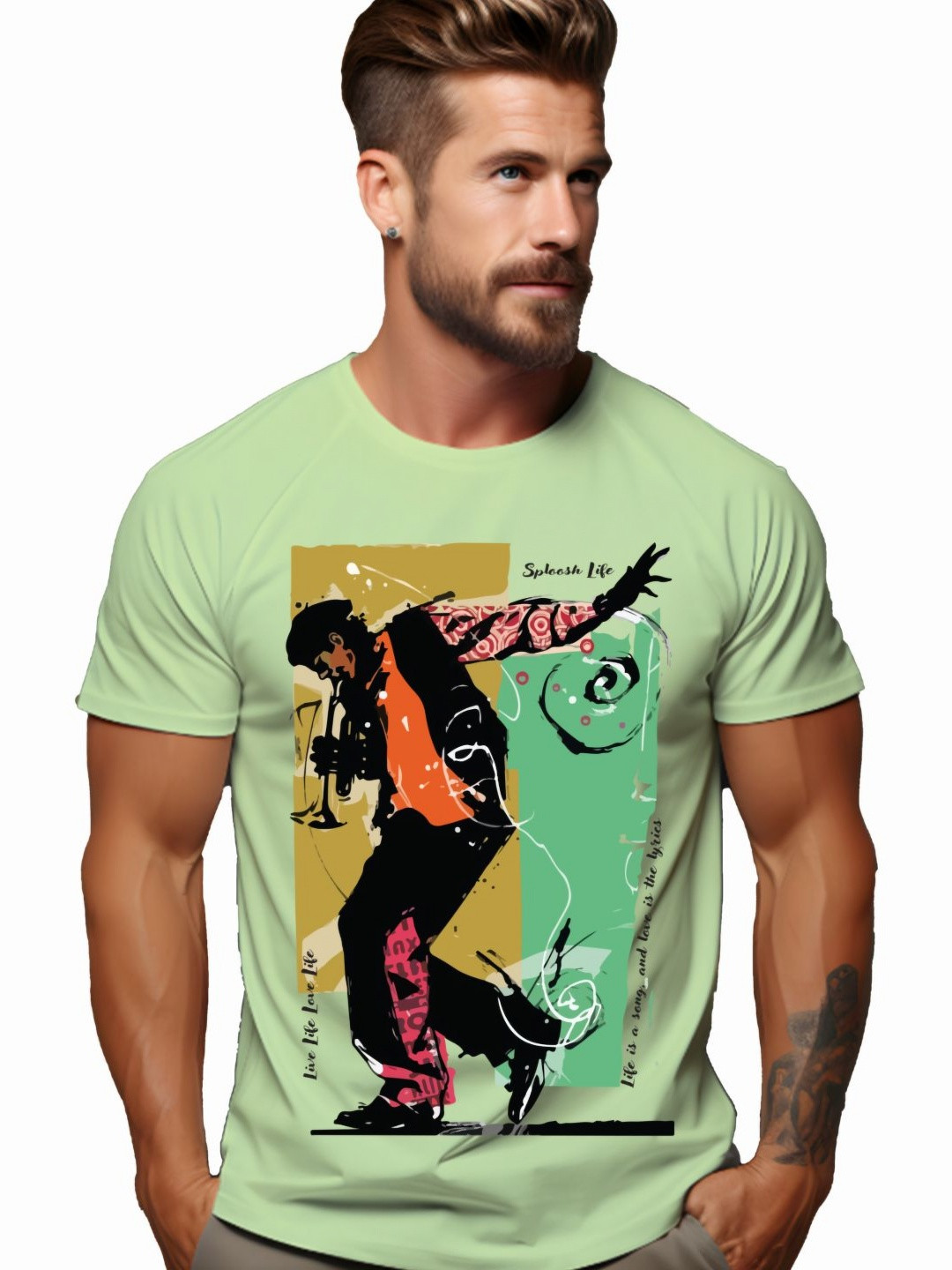SPLOOSH Jazz Groove Printed Australian Cotton T-shirt