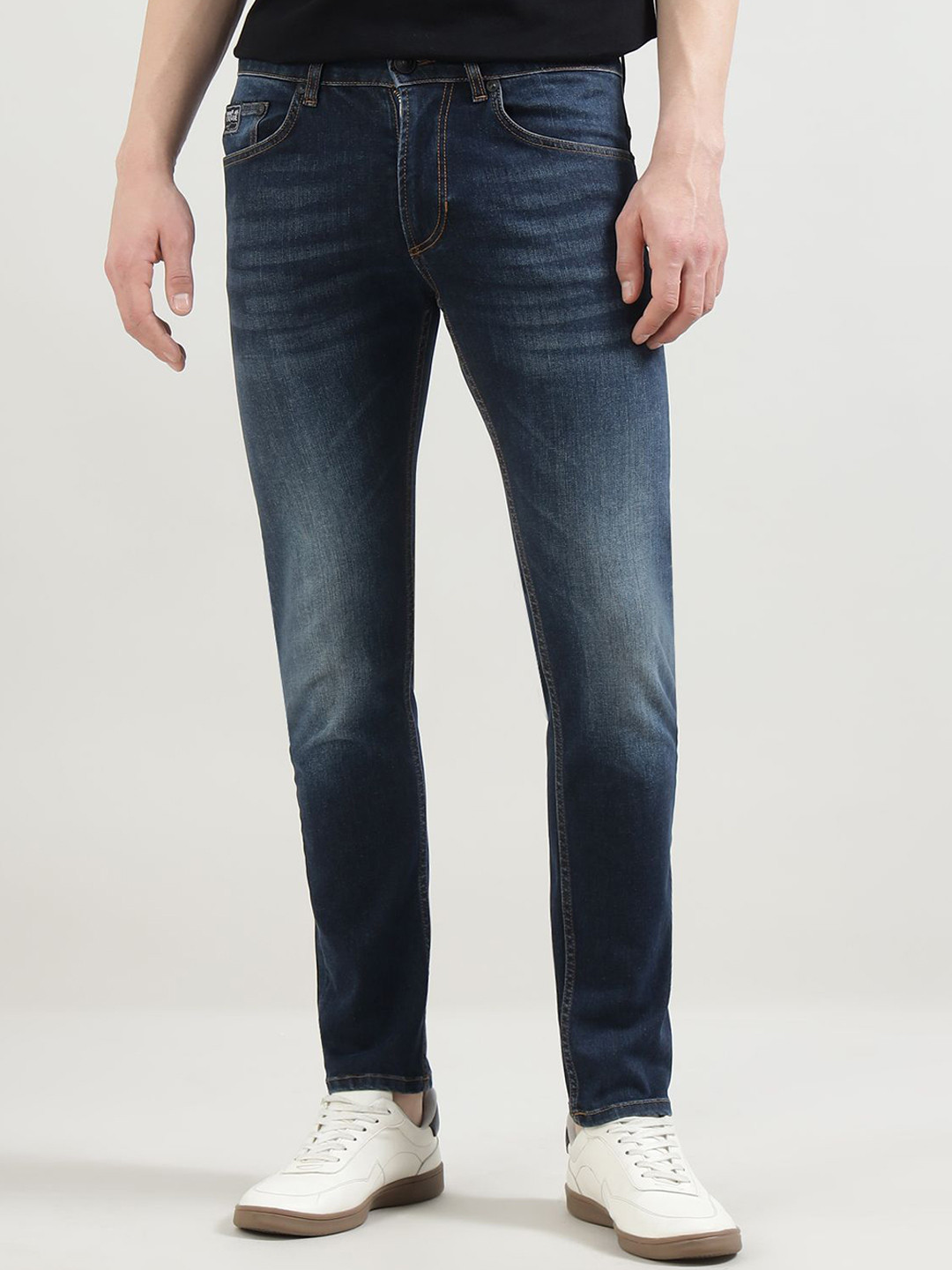 Versace Jeans Couture Men Slim Fit Mid-Rise Heavy Fade Jeans