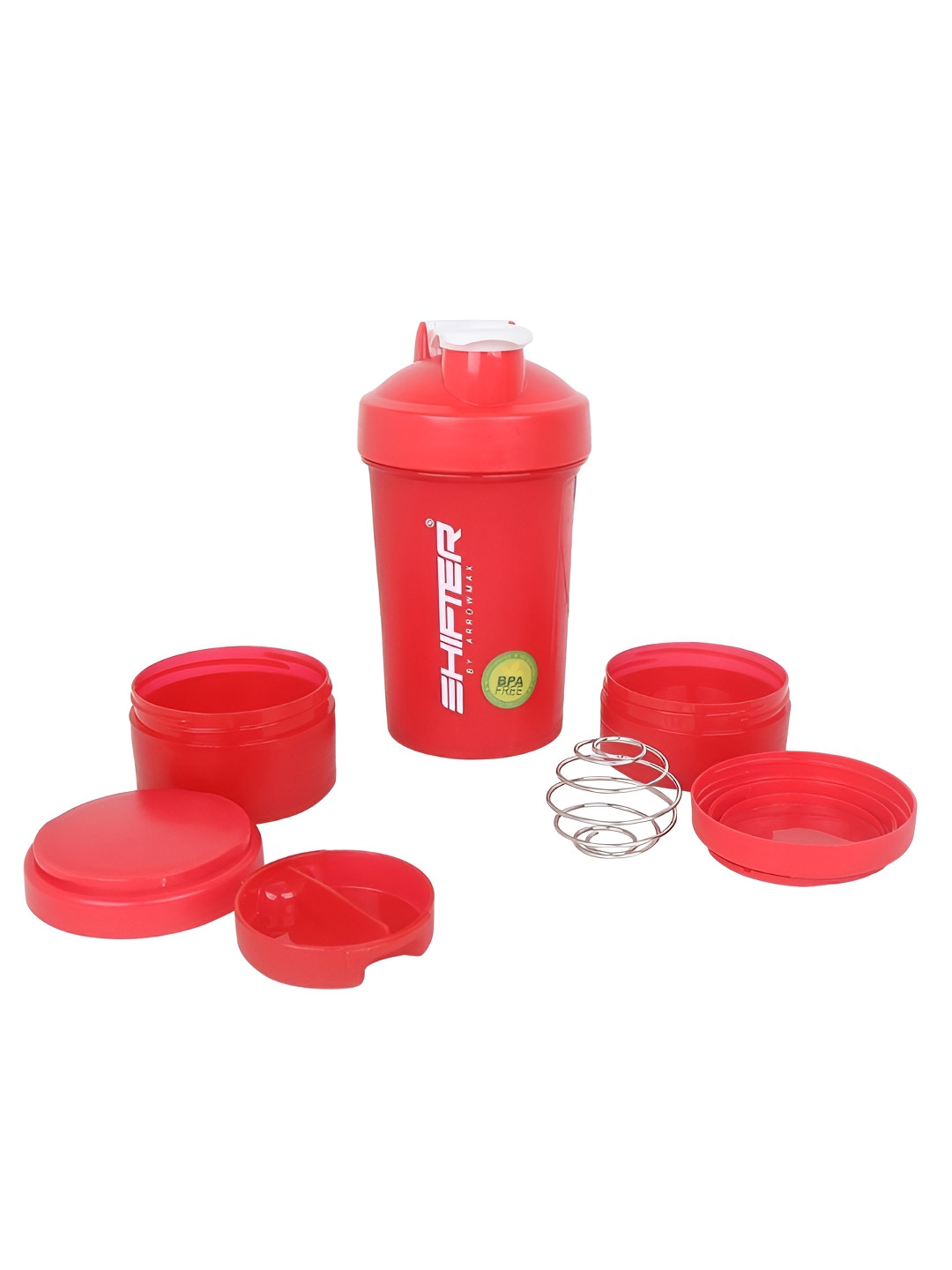 SHIFTER Dominator Red Plastic Flip Top Shaker - 500ml