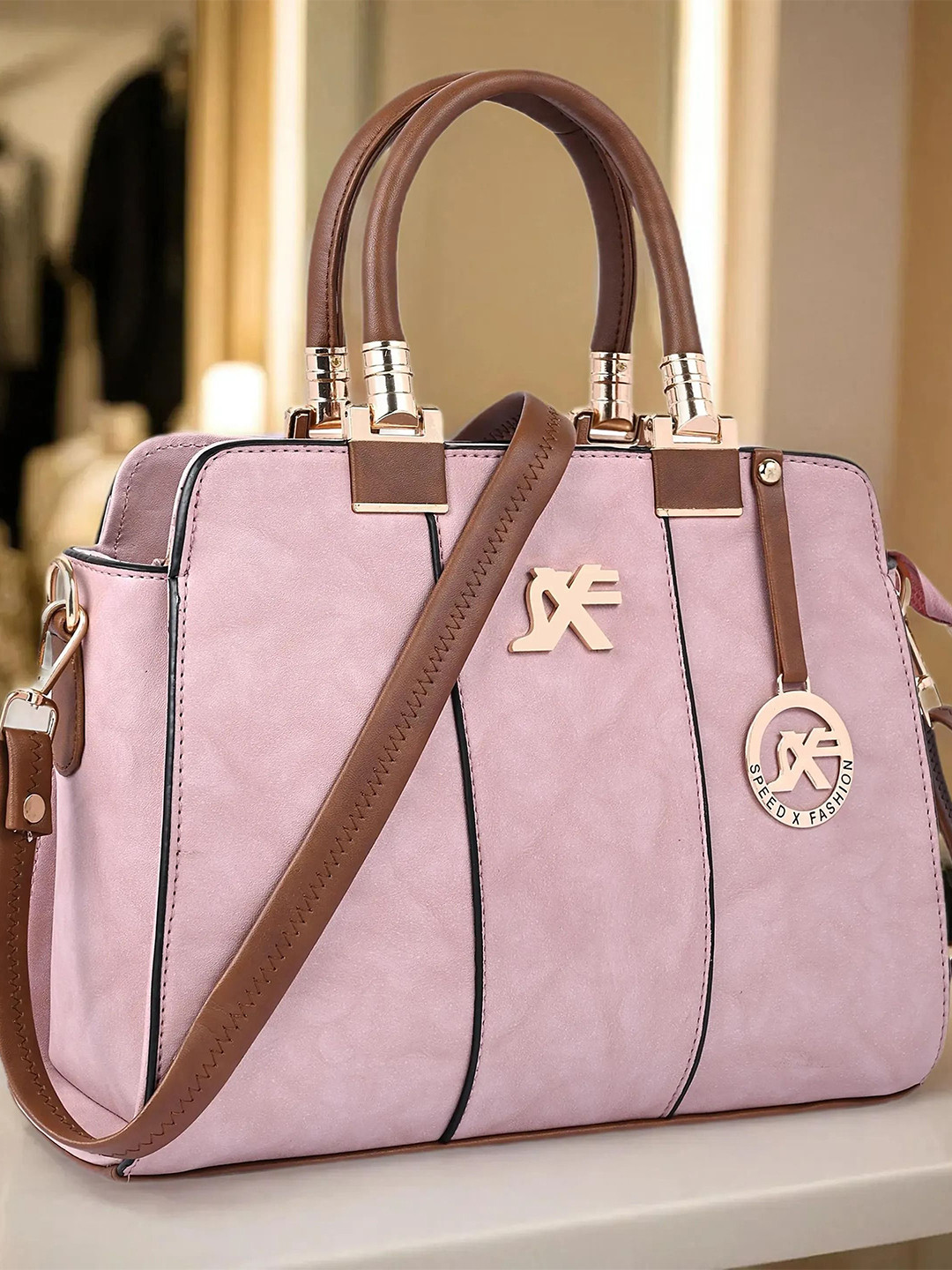 Speed X Fashion Women Solid Structured Handheld Bag