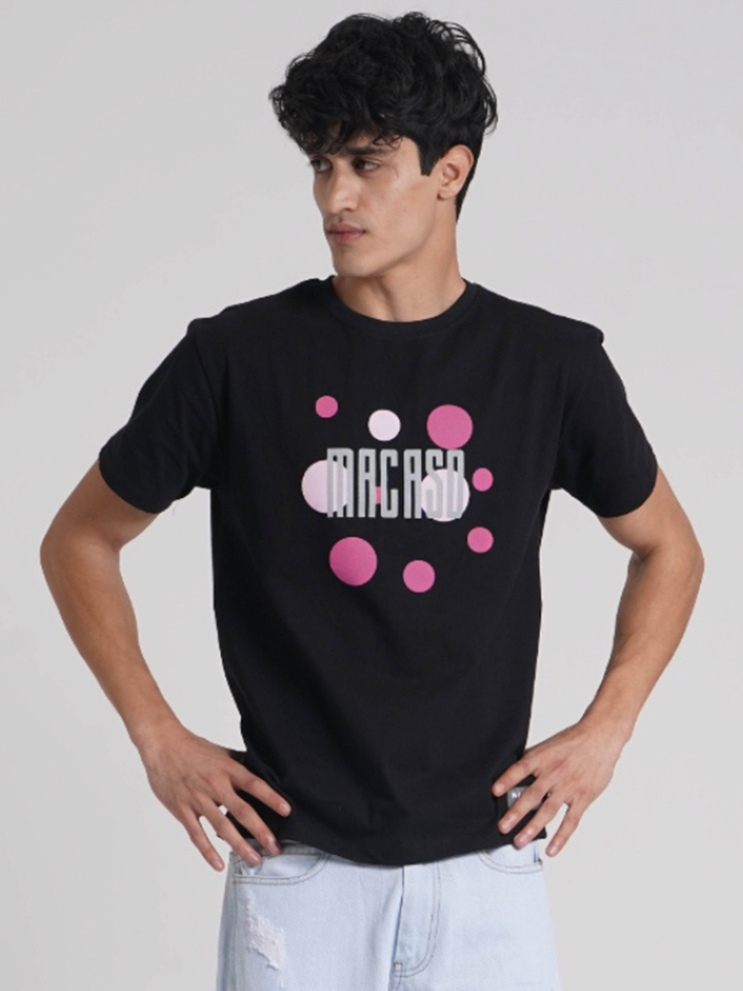 Macaso Italy Typography Printed Round Neck T-Shirt