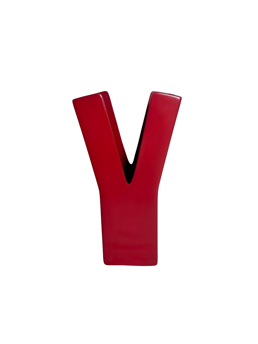 Taurrus Letter Y Red Metal Metallic Living Room Medium Showpiece -