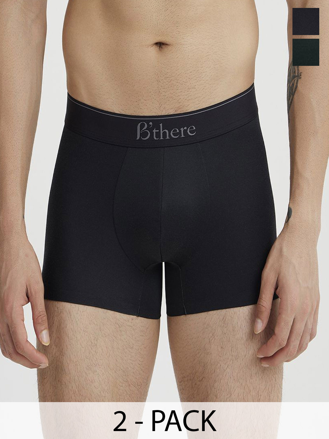 B'there Pack of 2 Seamless Modal Microfiber Trunk U003_JTB_MDG