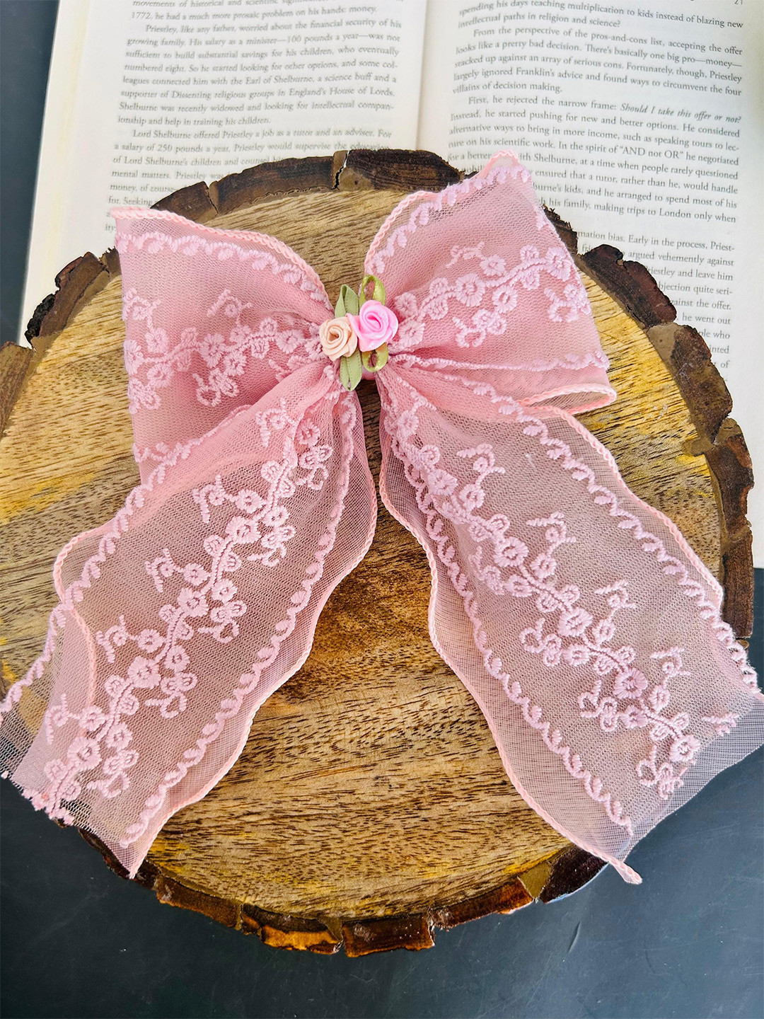 Radhya Accessories Women Lace Alligator Hair Clip