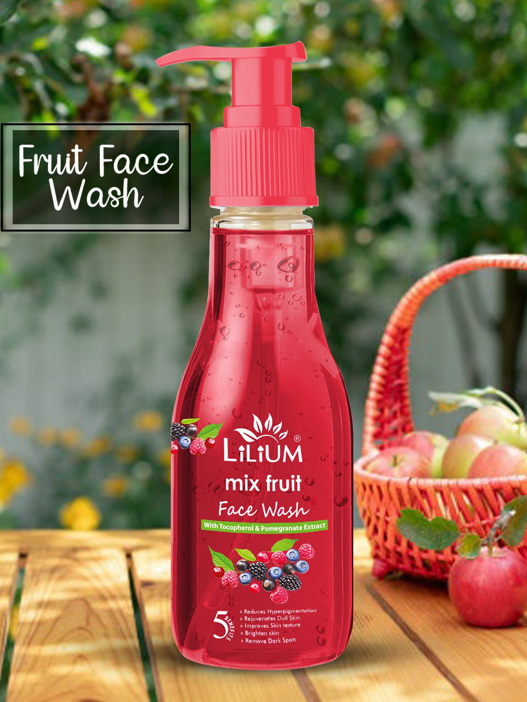 Lilium Mix Fruit Face Wash With Vitamin E And Apple Extract - 500 ml