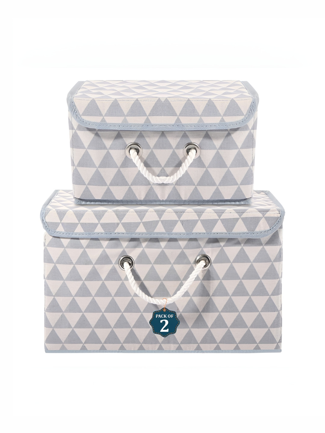 Myntra Elegant Homes Grey Set of 2 Regular Tote Basket Organisers