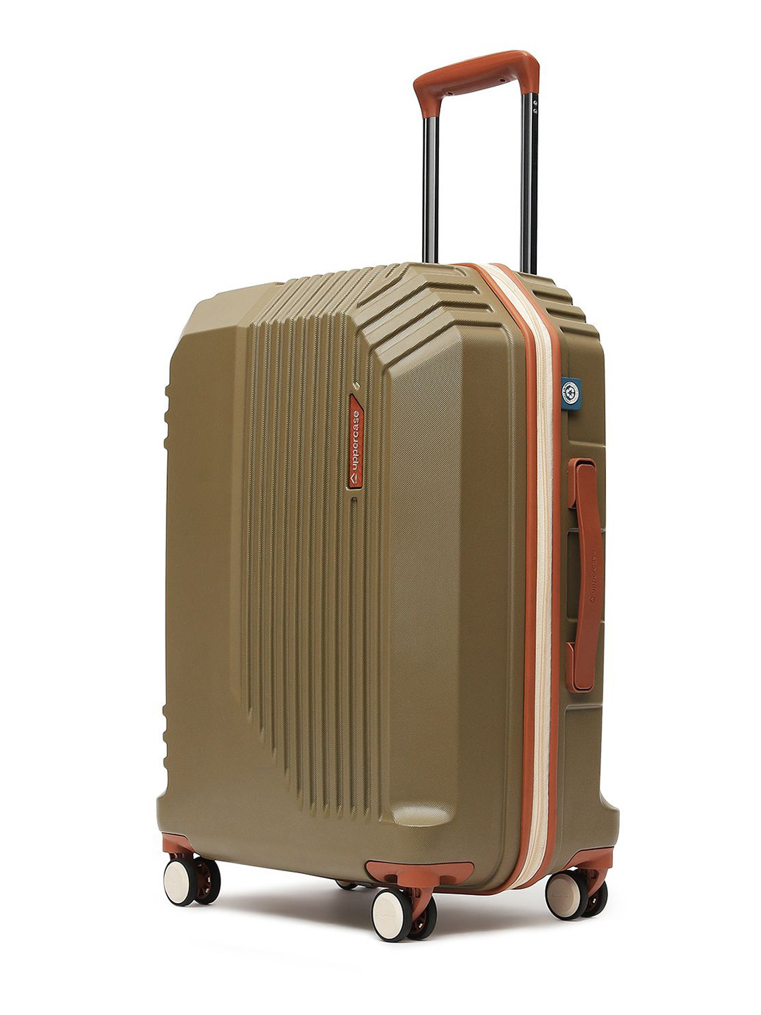 uppercase Vector Textured Hard-Sided Medium Trolley Bag